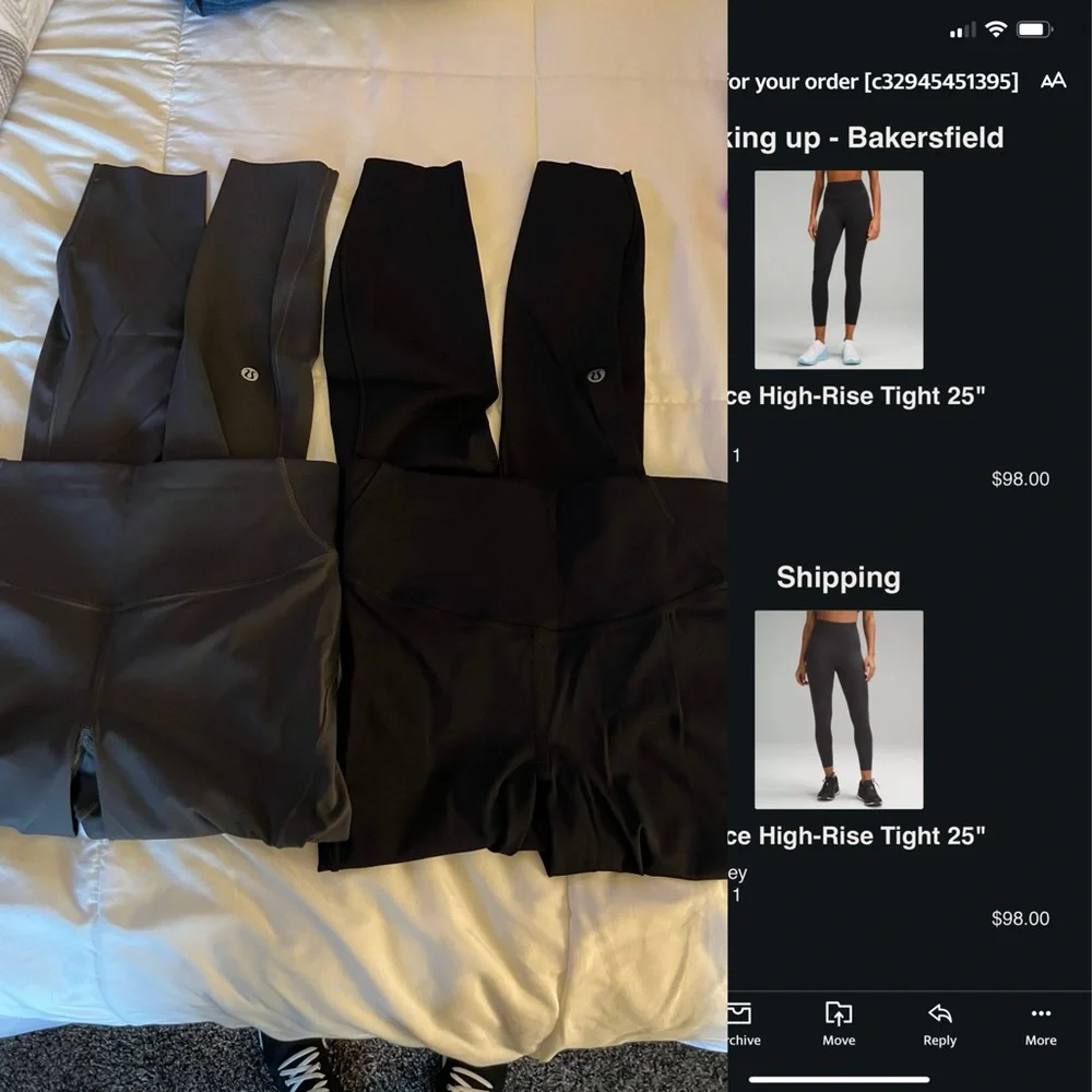 Lululemon Black and Gray Leggings (2)
